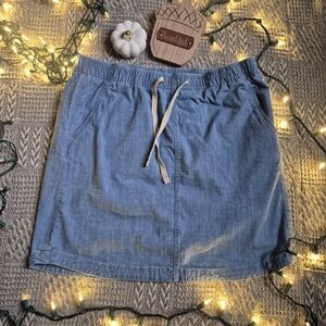 L.L. Bean Light Blue Mini Skirt